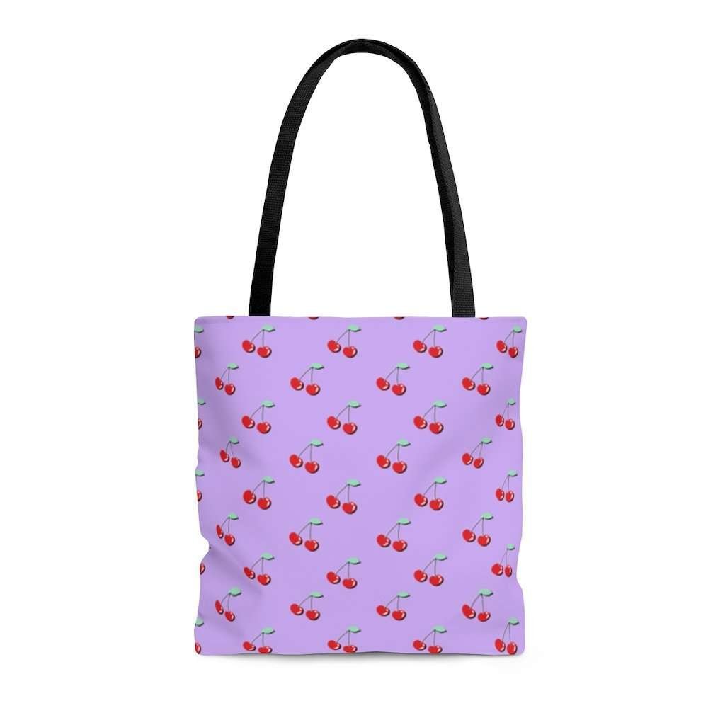 Lilac Cherry Print Tote Bag - HAYLEY ELSAESSER 