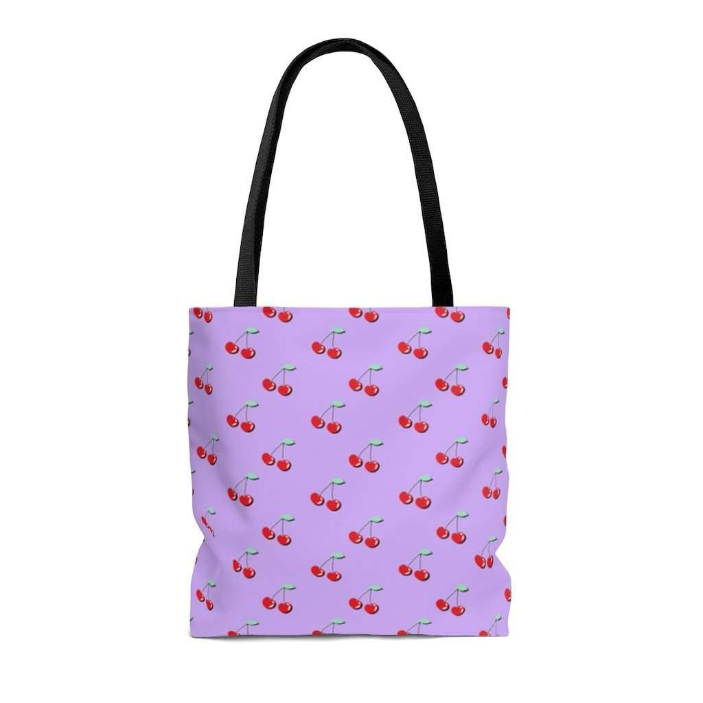 Lilac Cherry Print Tote Bag - HAYLEY ELSAESSER 
