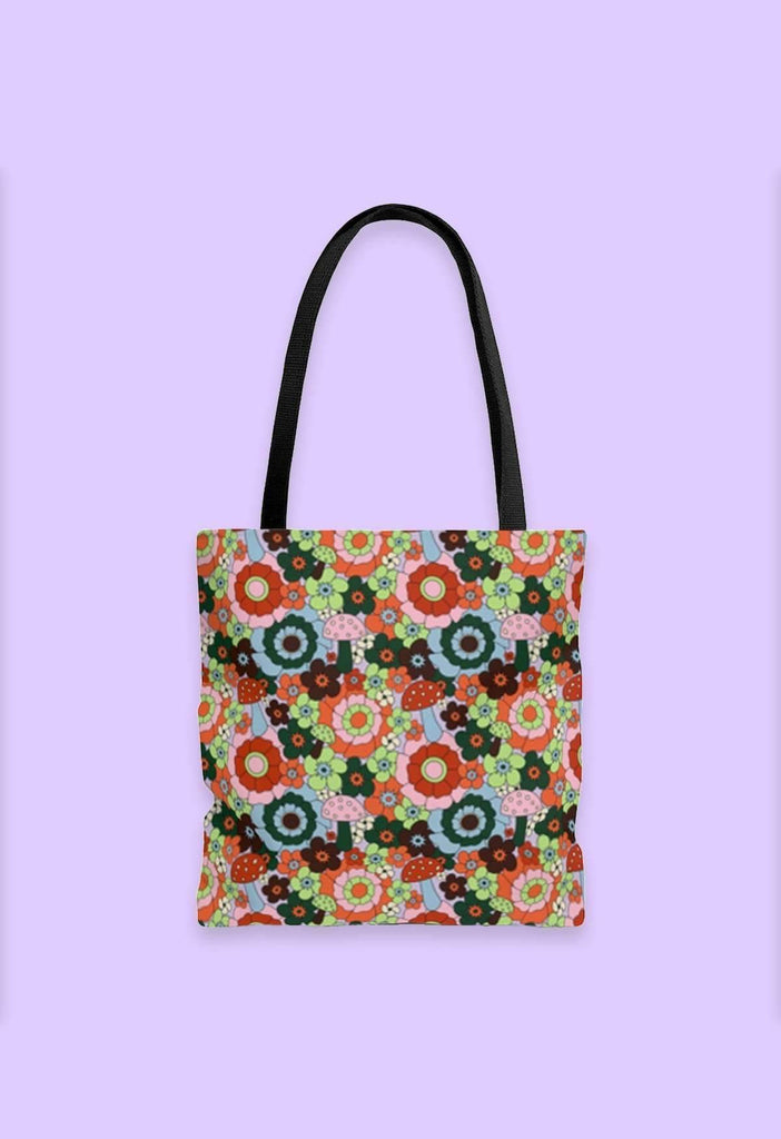 Mushroom Floral Print Tote Bag - HAYLEY ELSAESSER 