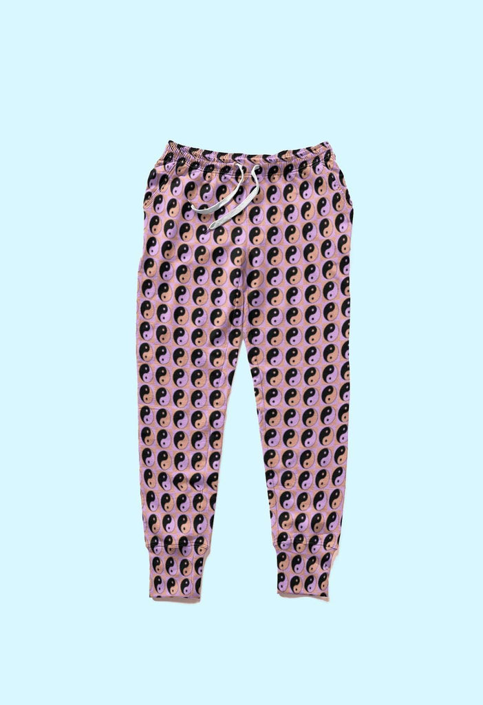 Checkered Yin Yang Print Joggers - HAYLEY ELSAESSER 