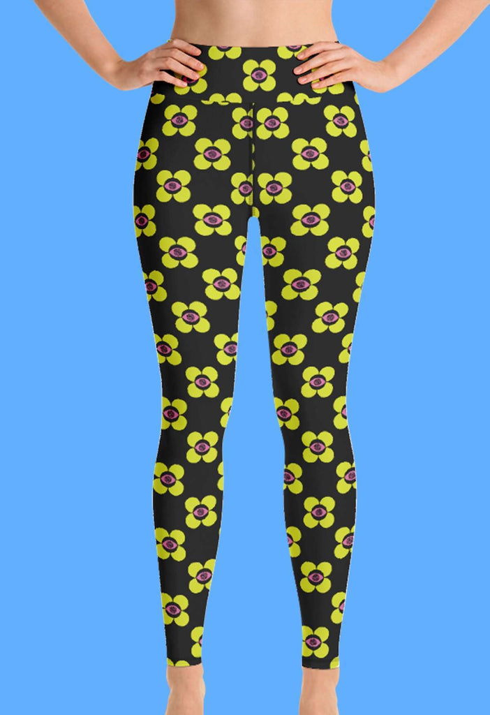 EYE FLOWER PRINT LEGGINGS - HAYLEY ELSAESSER 