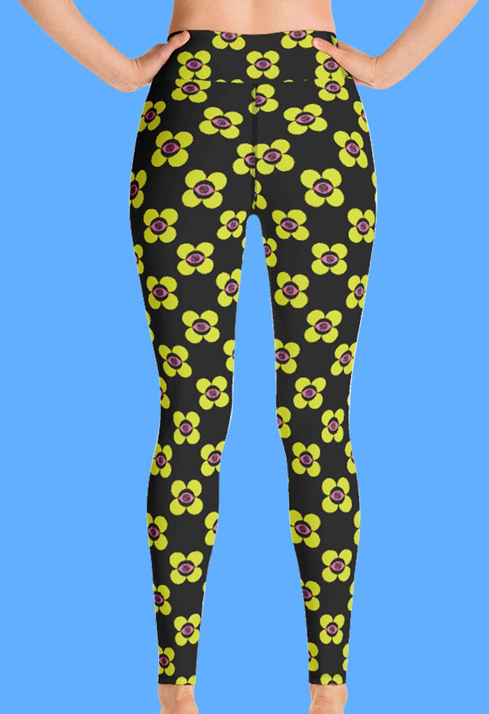 EYE FLOWER PRINT LEGGINGS - HAYLEY ELSAESSER 