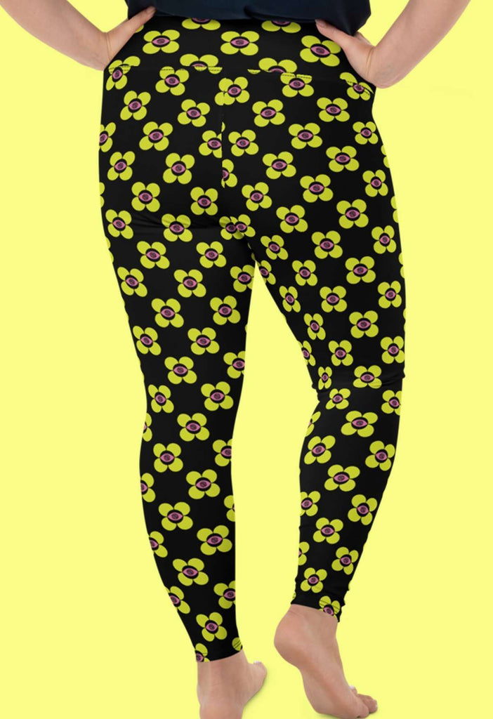 EYE FLOWER PRINT LEGGINGS PLUS - HAYLEY ELSAESSER 