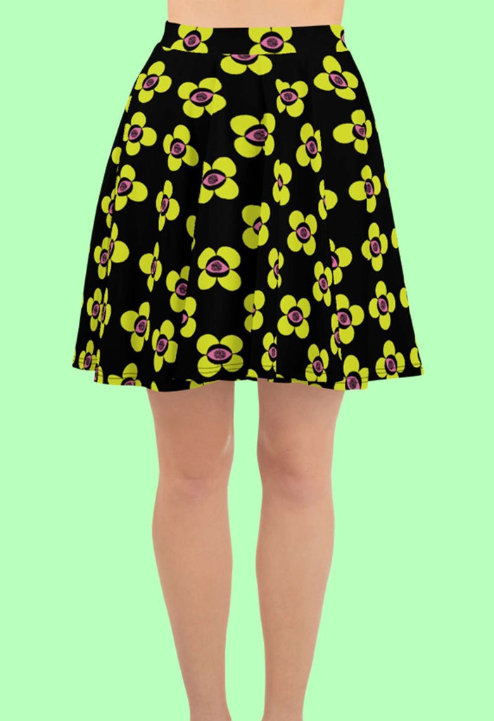 EYE FLOWER PRINT SKIRT - HAYLEY ELSAESSER 