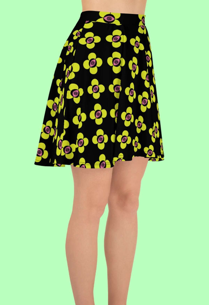 EYE FLOWER PRINT SKIRT - HAYLEY ELSAESSER 