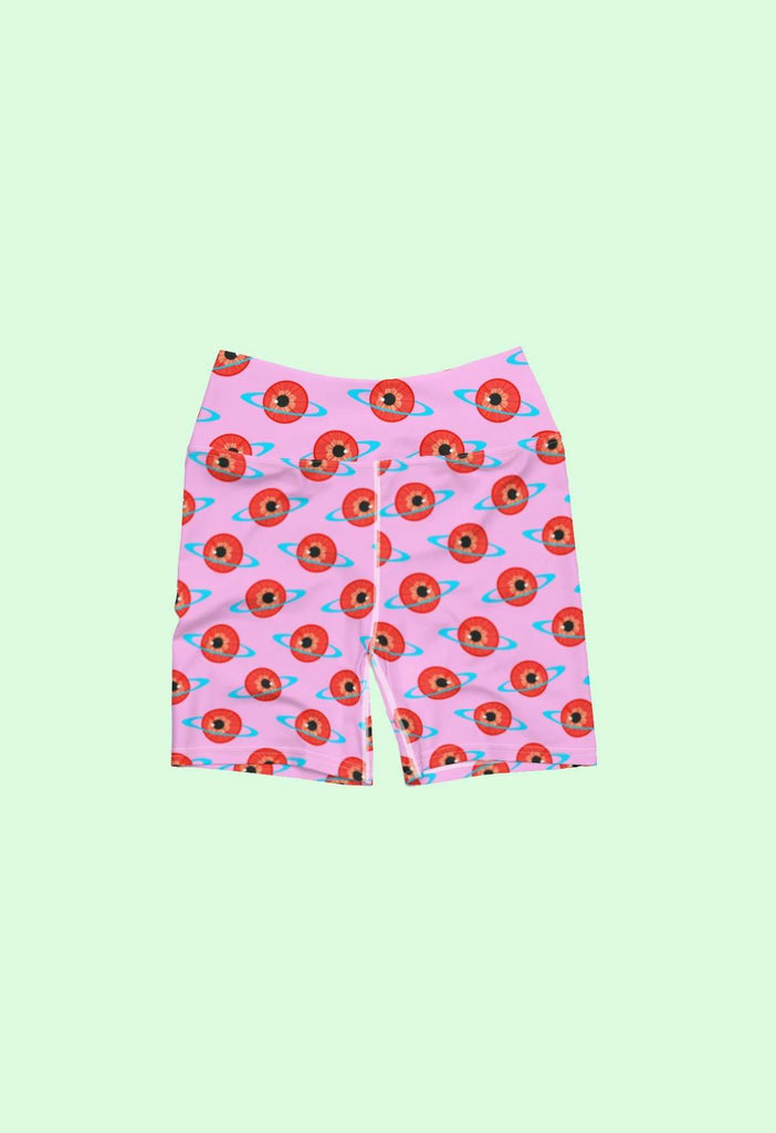 Eyeball Planet Bike Shorts - HAYLEY ELSAESSER 