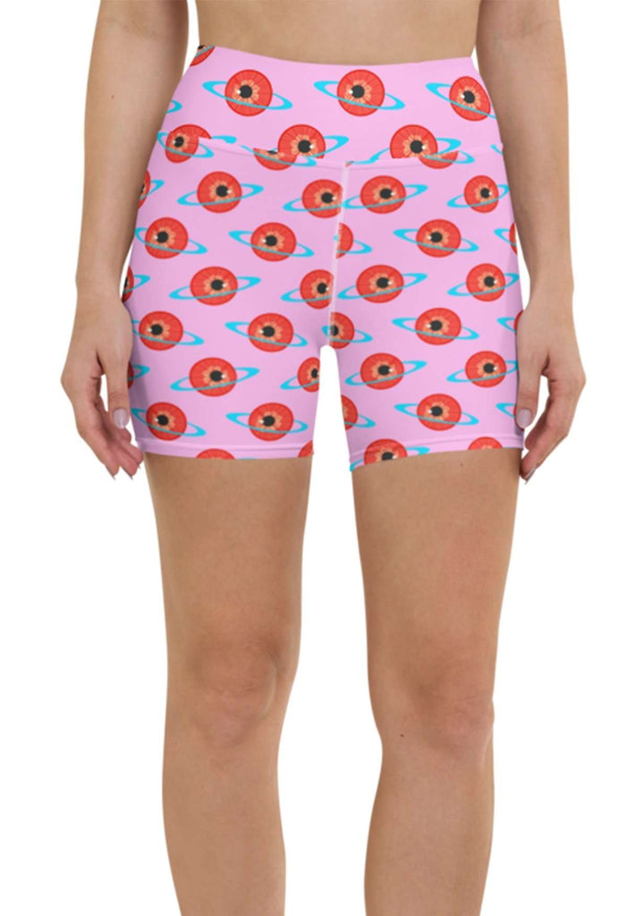 Eyeball Planet Bike Shorts - HAYLEY ELSAESSER 