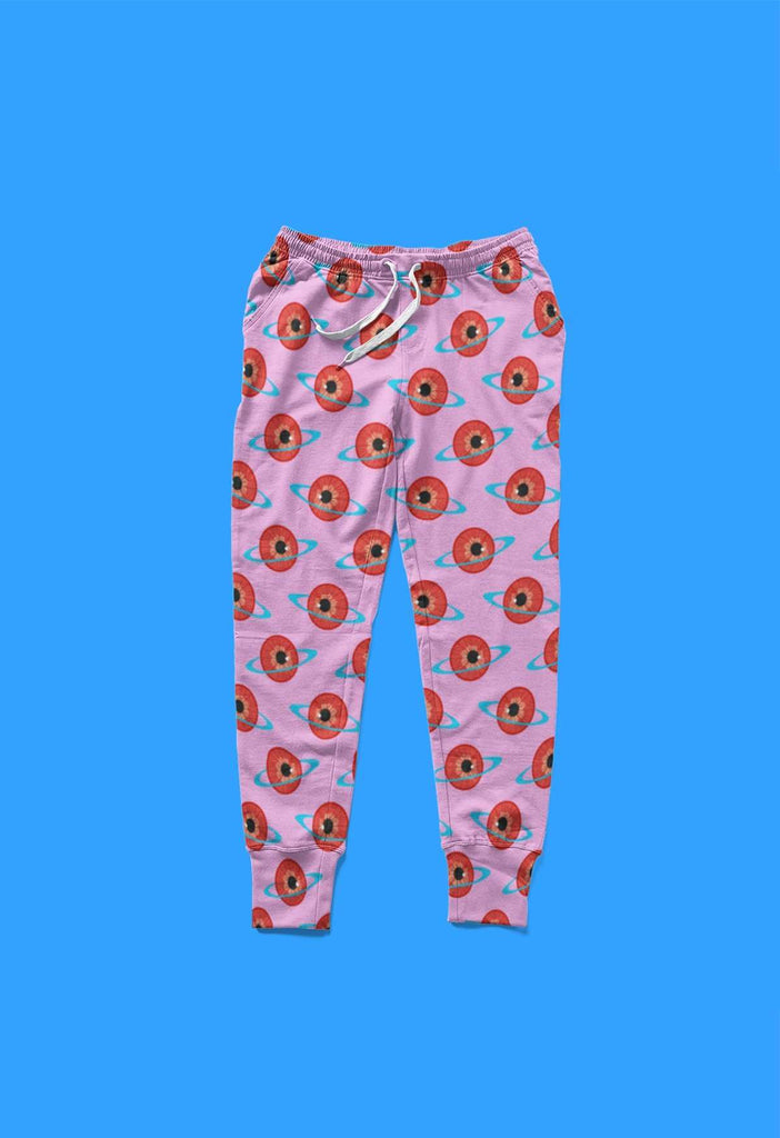 Eyeball Planet Print Joggers - HAYLEY ELSAESSER 