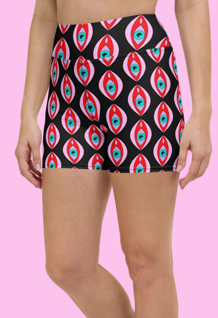 Eyegina Print Bike Shorts - HAYLEY ELSAESSER 