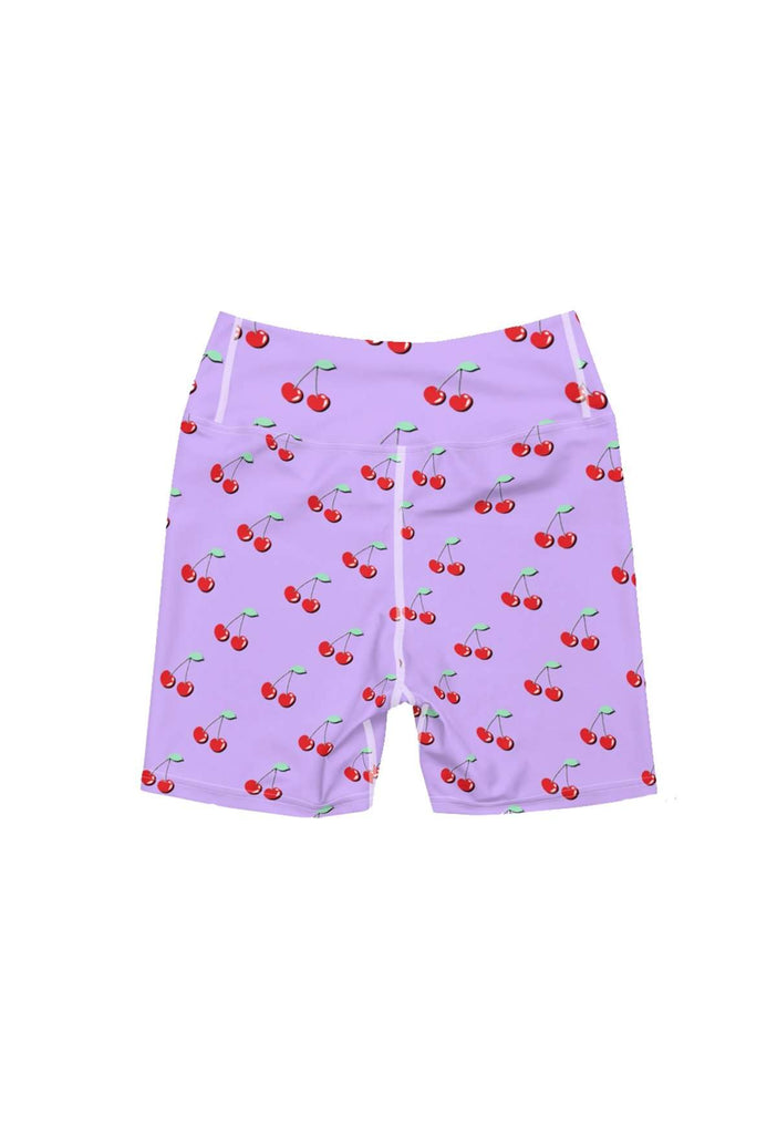 Lilac Cherry Bike Shorts - HAYLEY ELSAESSER 