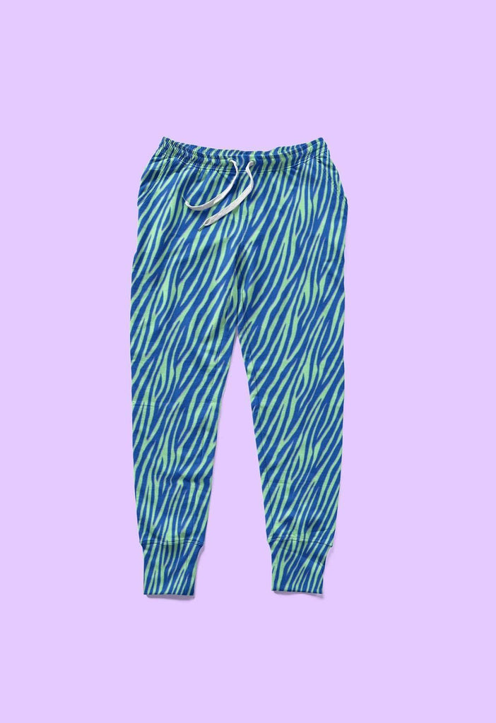 Mint Zebra Print Joggers - HAYLEY ELSAESSER 