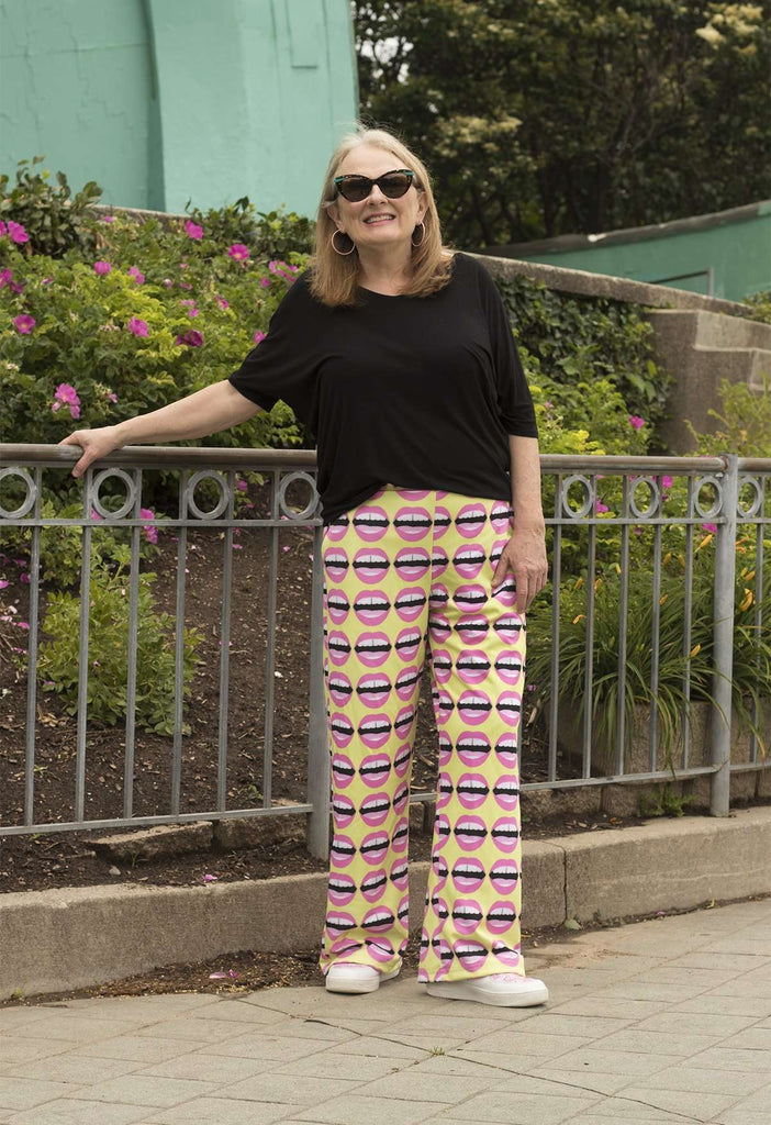 Mouthy Print Wide Leg Pants - HAYLEY ELSAESSER 