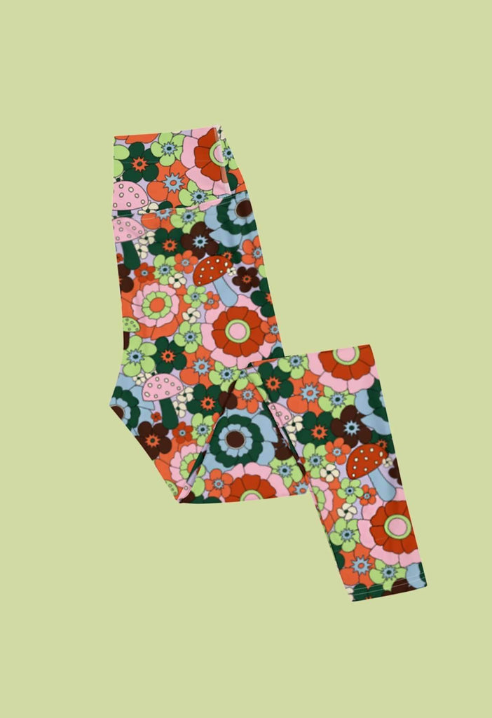 Mushroom Floral Print Leggings - HAYLEY ELSAESSER 