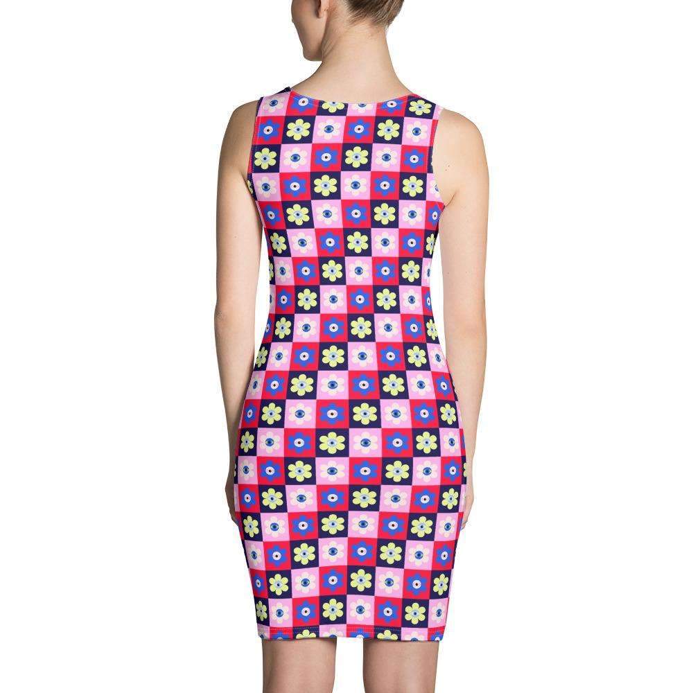 Eye Flower Fitted Dress - HAYLEY ELSAESSER 