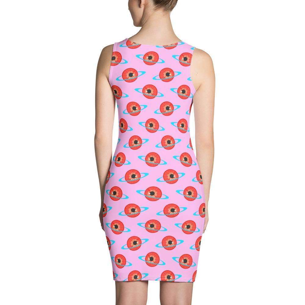 Eyeball Planet Fitted Dress - HAYLEY ELSAESSER 