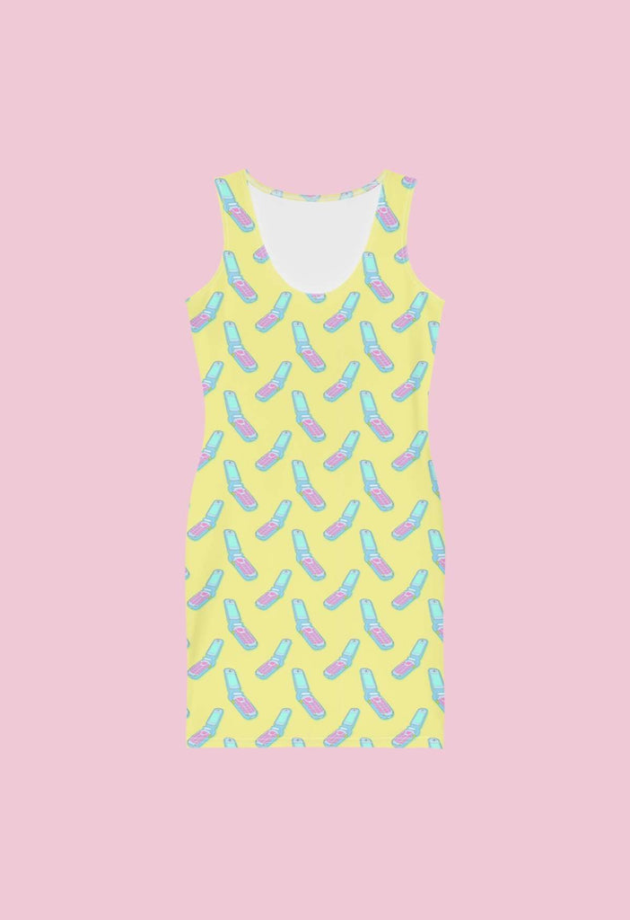 Flip Phone Fitted Dress - HAYLEY ELSAESSER 