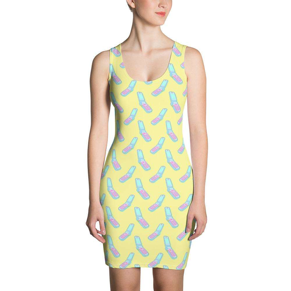 Flip Phone Fitted Dress - HAYLEY ELSAESSER 