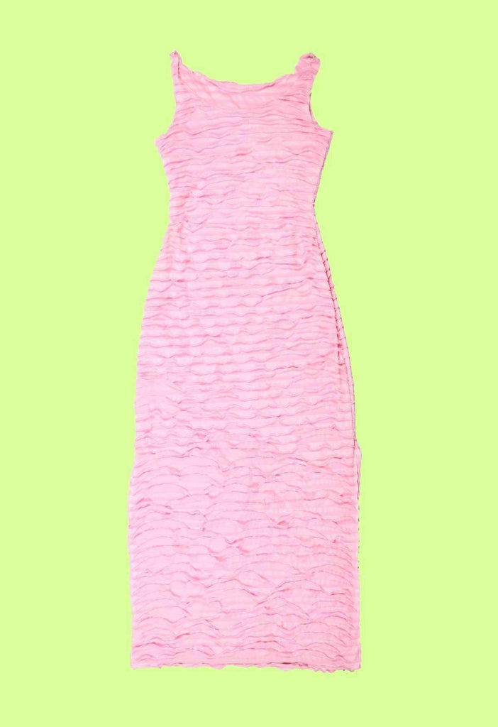 Pink Ruffle Maxi Dress - HAYLEY ELSAESSER 