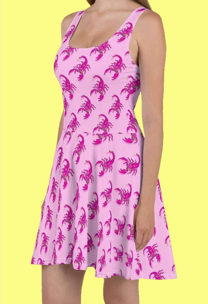 SCORPION PRINT FIT AND FLARE DRESS - HAYLEY ELSAESSER 