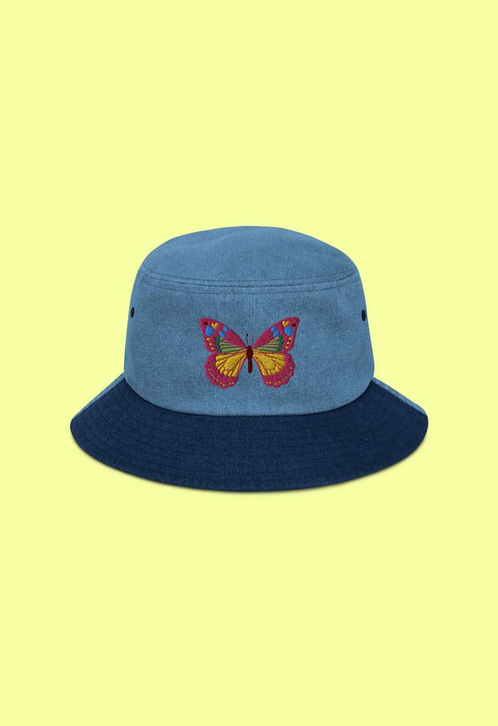 Butterfly Denim Bucket Hat - HAYLEY ELSAESSER 