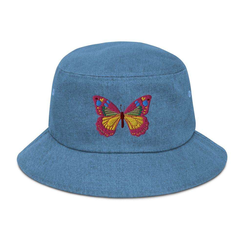Butterfly Denim Bucket Hat - HAYLEY ELSAESSER 