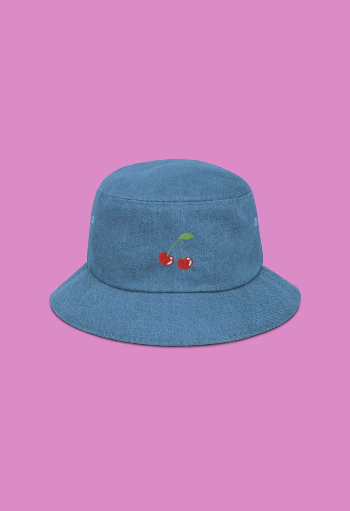 Cherry Denim Bucket Hat - HAYLEY ELSAESSER 