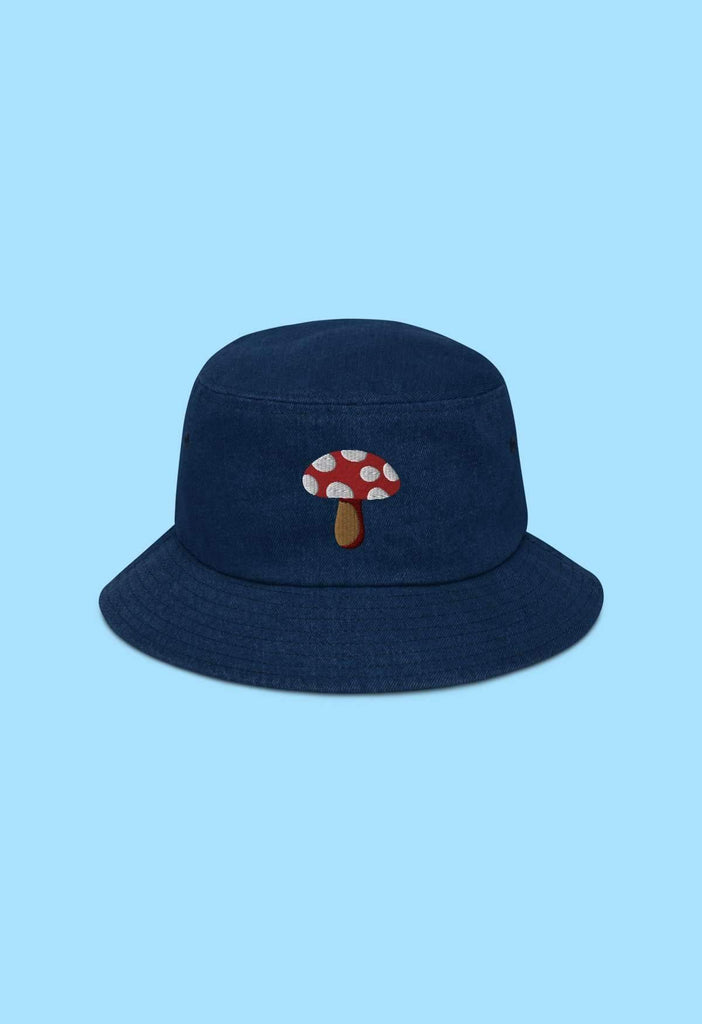 Mushroom Denim Bucket Hat - HAYLEY ELSAESSER 