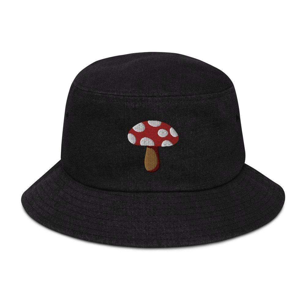 Mushroom Denim Bucket Hat - HAYLEY ELSAESSER 
