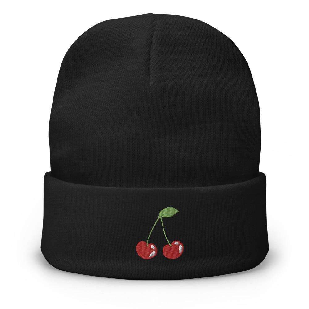 Cherry Embroidered Beanie - HAYLEY ELSAESSER 