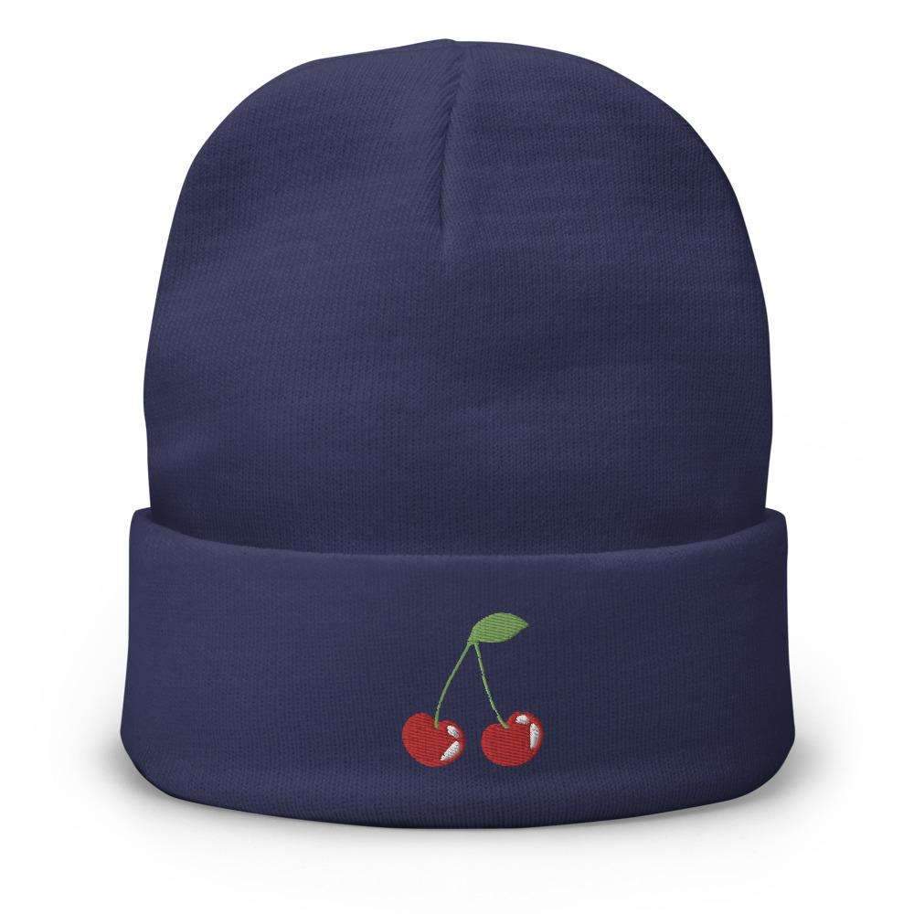 Cherry Embroidered Beanie - HAYLEY ELSAESSER 