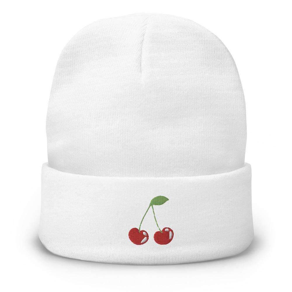 Cherry Embroidered Beanie - HAYLEY ELSAESSER 