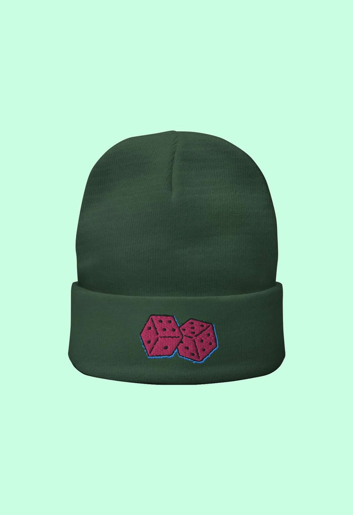 Dice Embroidered Beanie - HAYLEY ELSAESSER 