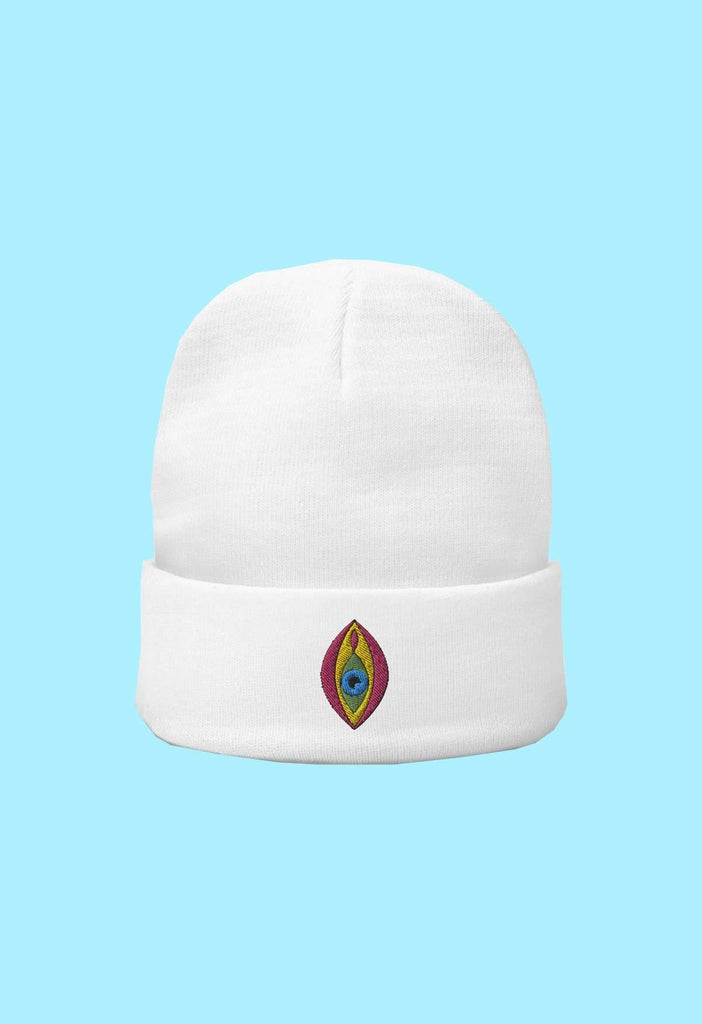 Eyegina Embroidered Beanie - HAYLEY ELSAESSER 