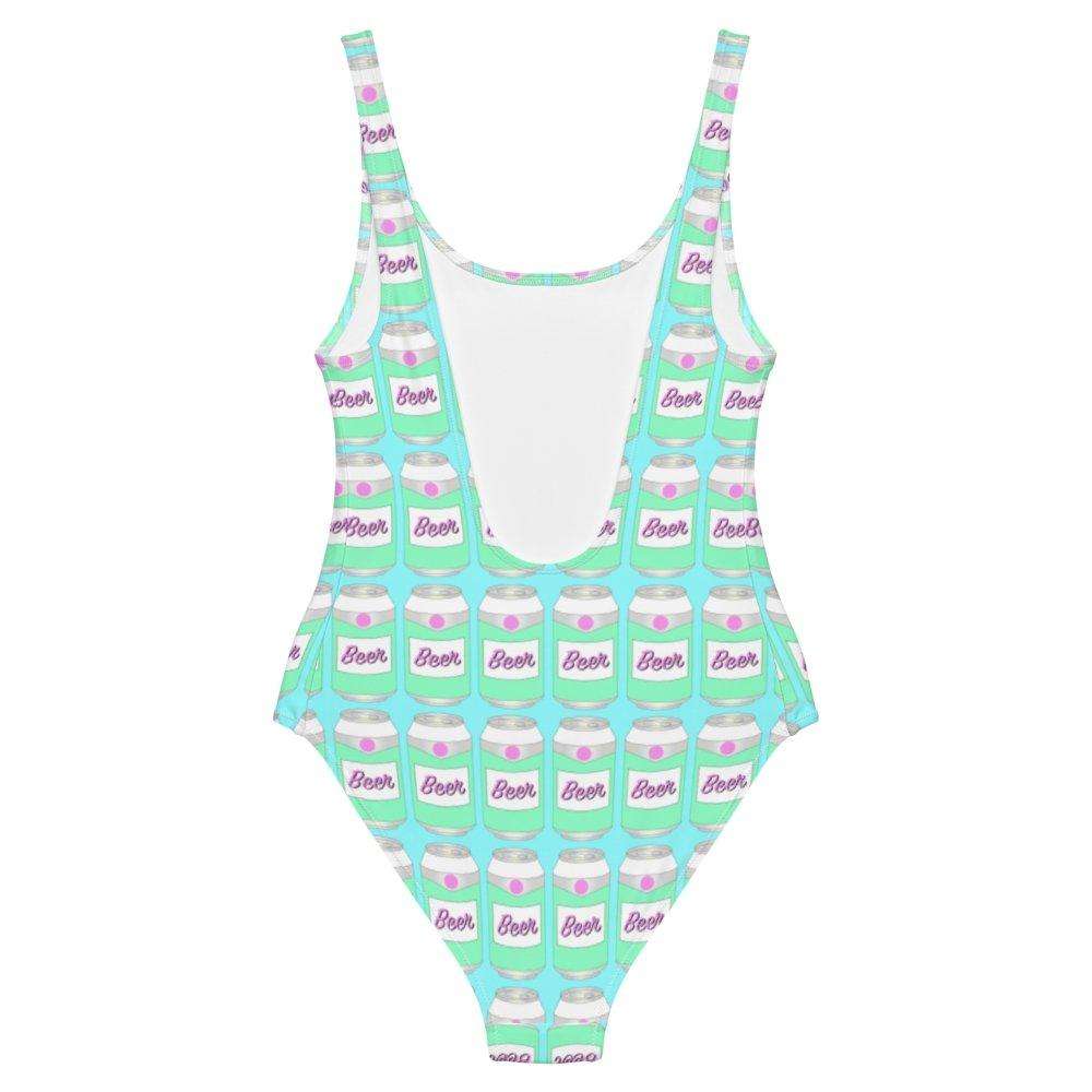 Brewski Beer Print Swimsuit - HAYLEY ELSAESSER 