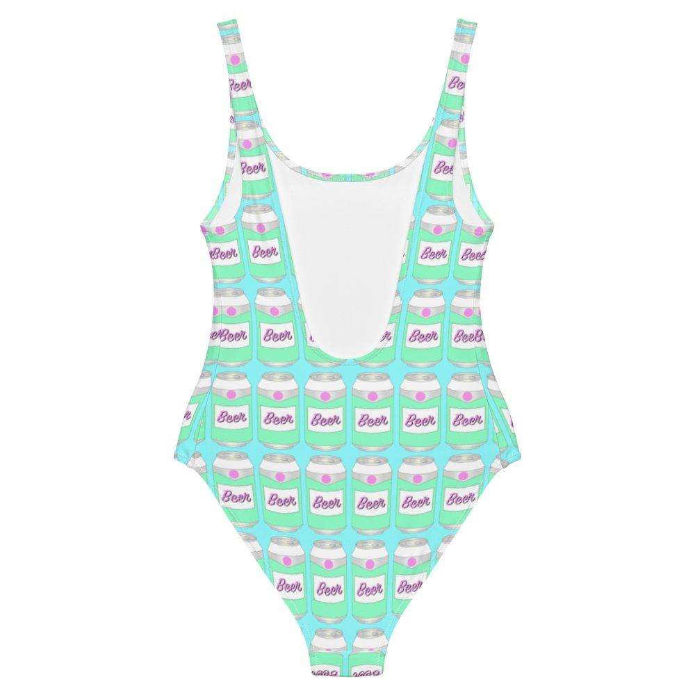 Brewski Beer Print Swimsuit - HAYLEY ELSAESSER 