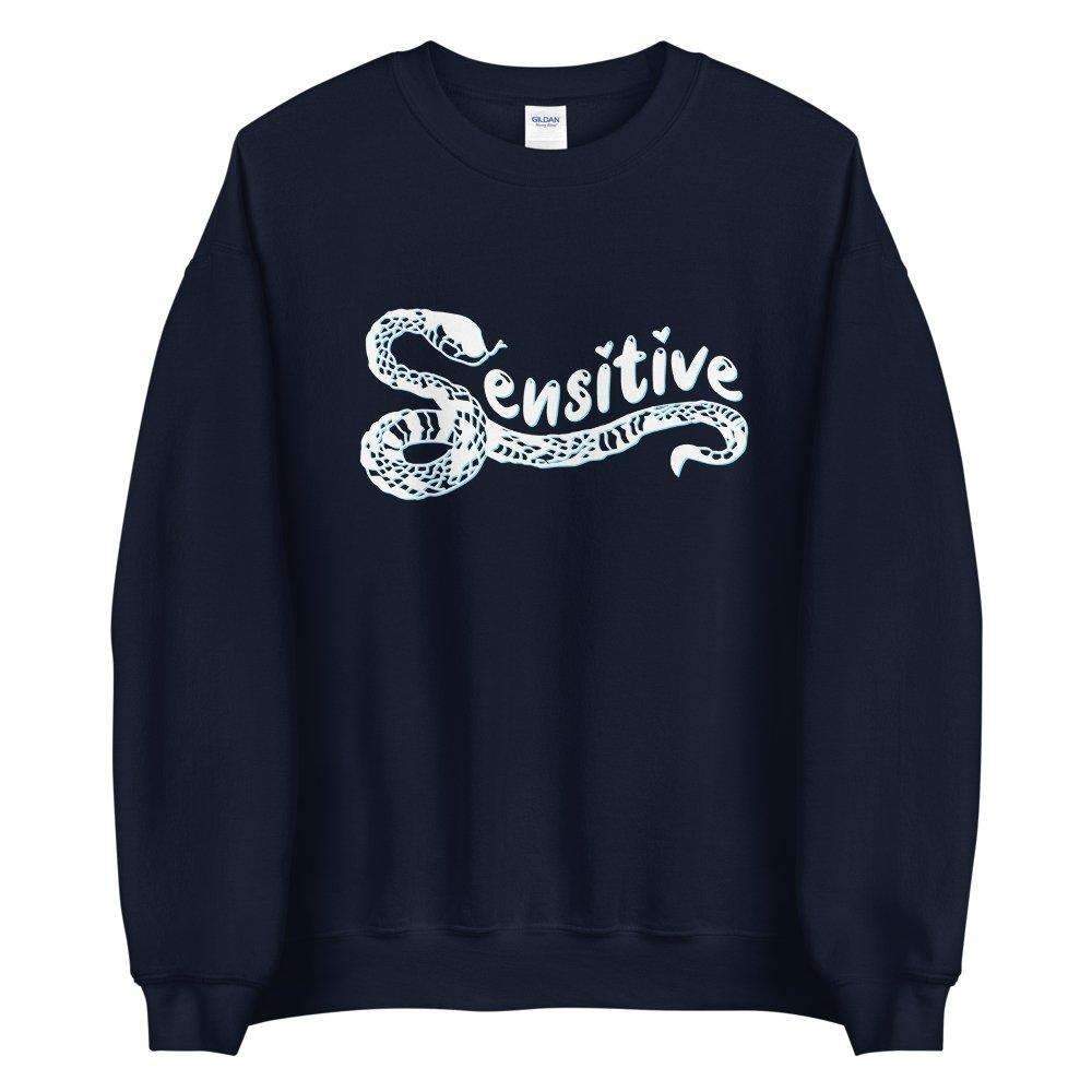 Sensitive Snake Crewneck Sweatshirt White - HAYLEY ELSAESSER 