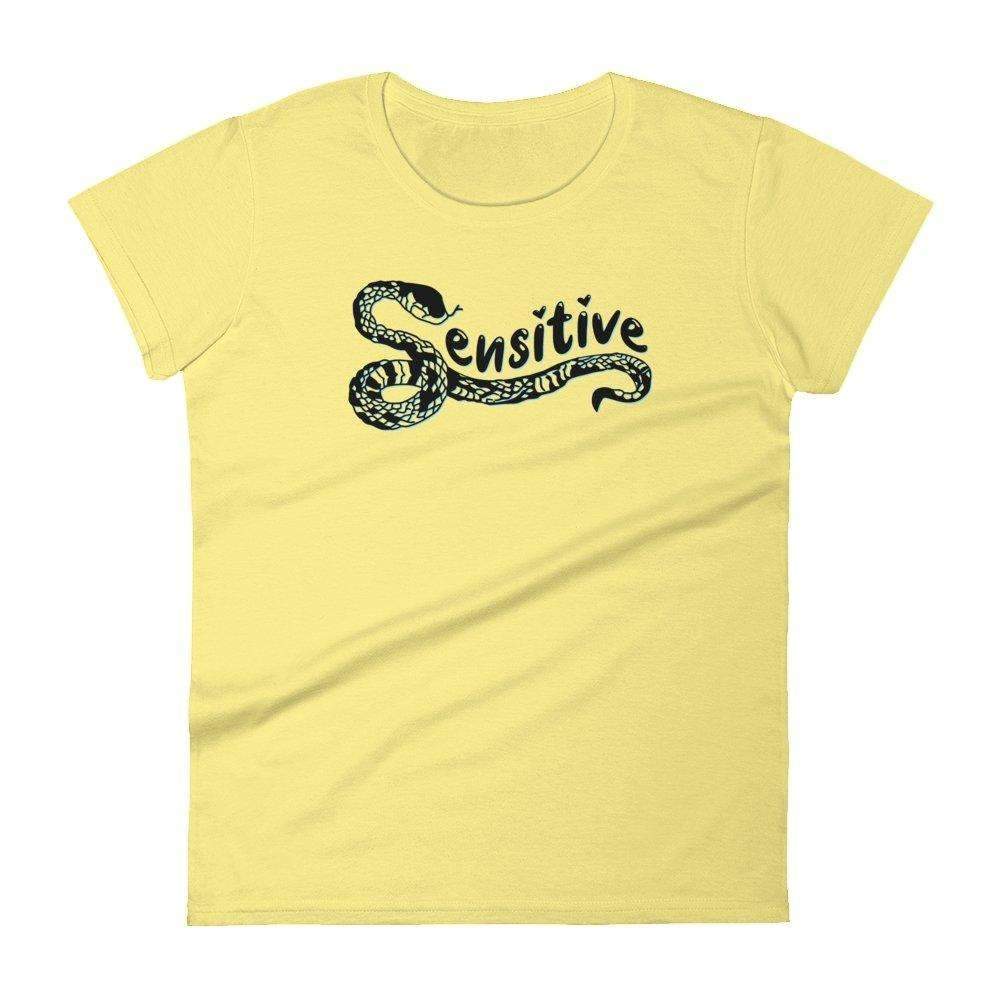 Sensitive Snake Fitted Baby Tee Black - HAYLEY ELSAESSER 