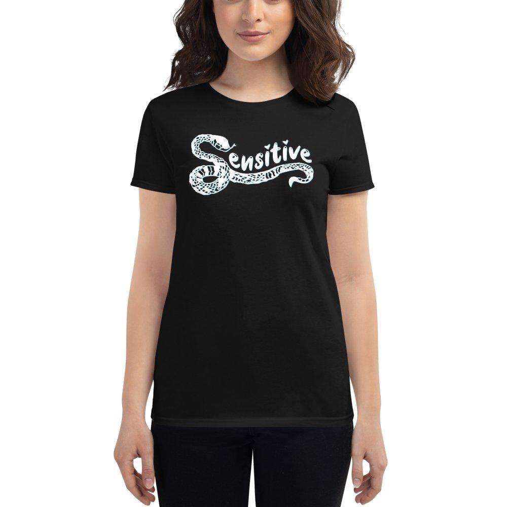 Sensitive Snake Fitted Baby Tee w - HAYLEY ELSAESSER 