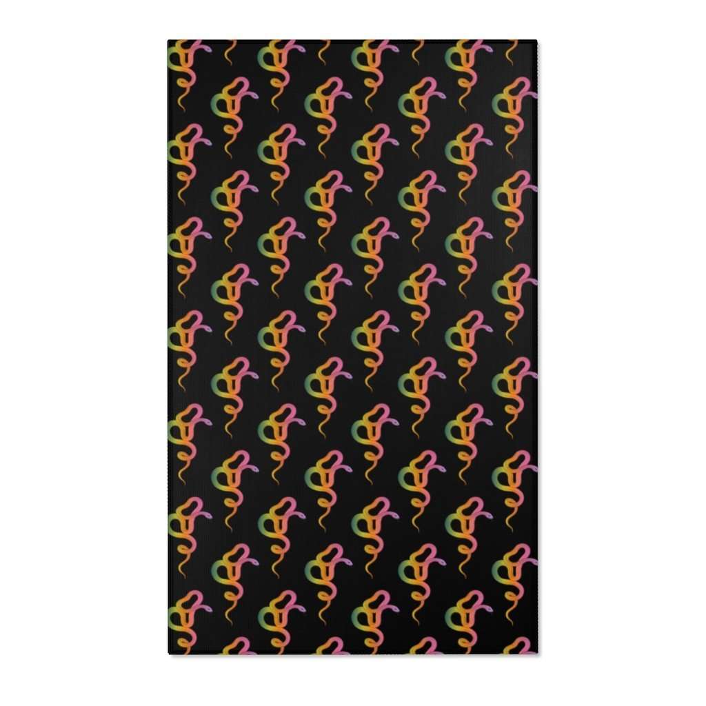 Black Snake Print Rug - HAYLEY ELSAESSER 