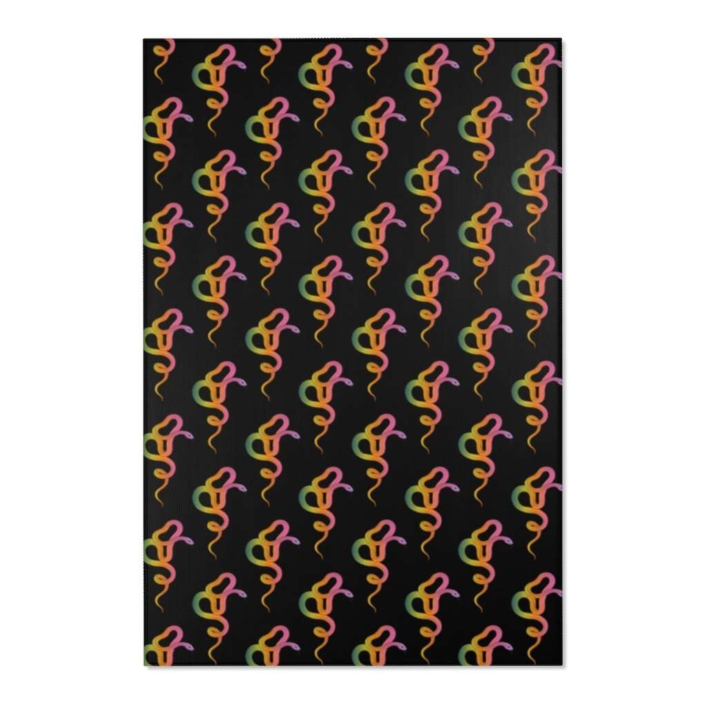 Black Snake Print Rug - HAYLEY ELSAESSER 