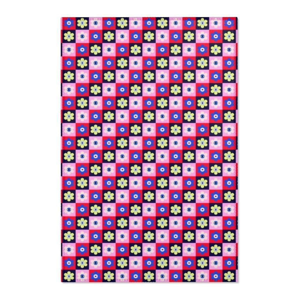 Eye Flower Print Area Rug - HAYLEY ELSAESSER 
