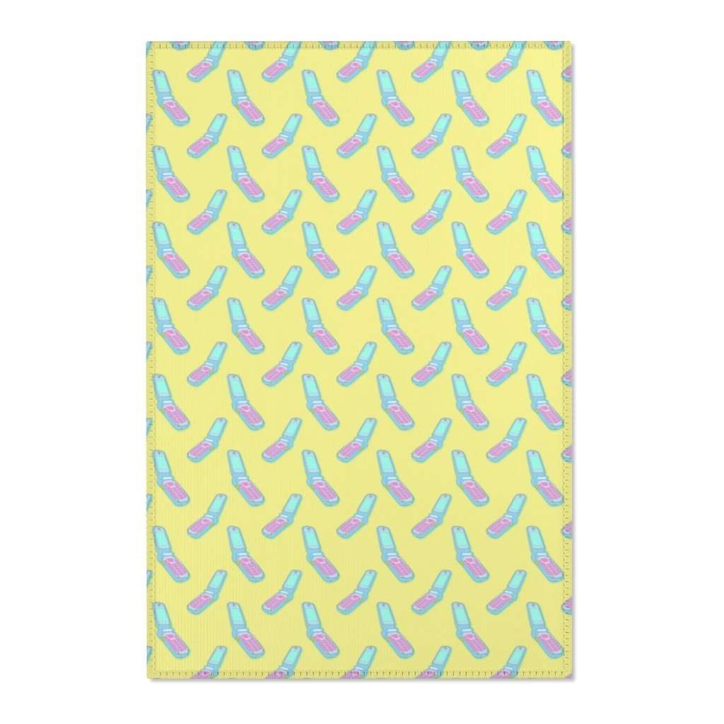 Flip Phone Print Area Rug - HAYLEY ELSAESSER 