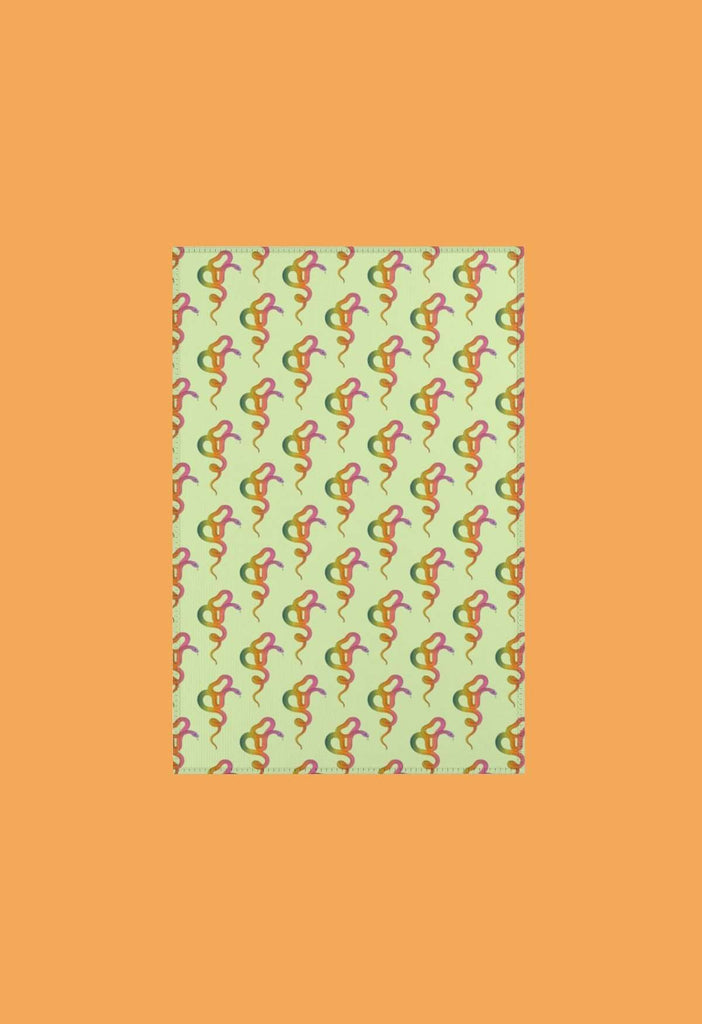 Mint Snake Print Rug - HAYLEY ELSAESSER 