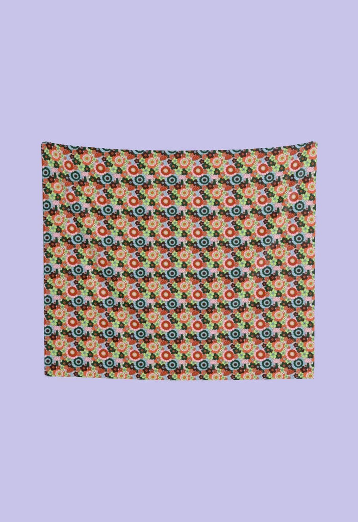 Mushroom Floral Wall Tapestry - HAYLEY ELSAESSER 