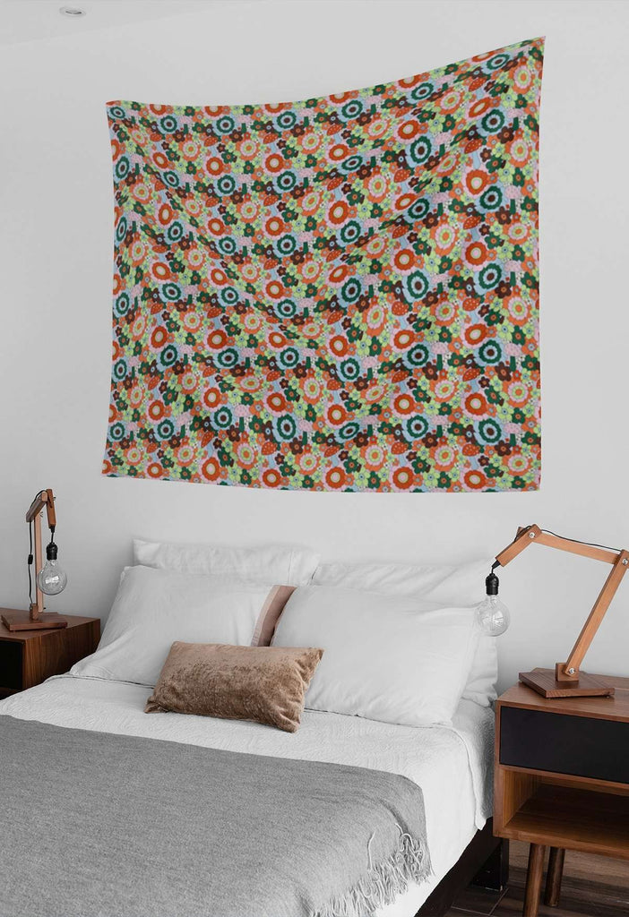 Mushroom Floral Wall Tapestry - HAYLEY ELSAESSER 