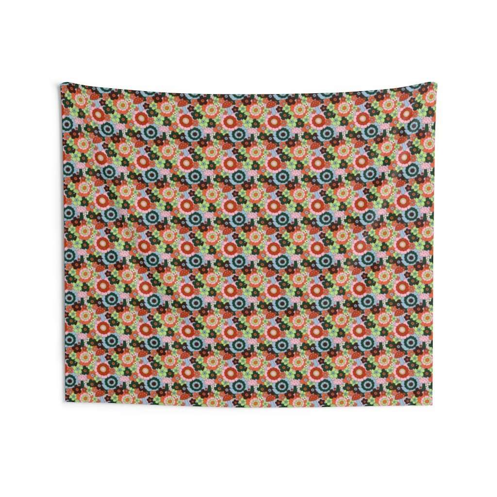 Mushroom Floral Wall Tapestry - HAYLEY ELSAESSER 