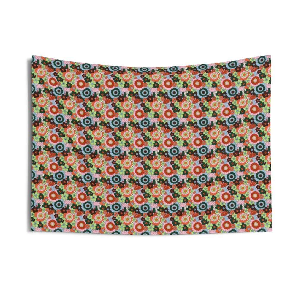 Mushroom Floral Wall Tapestry - HAYLEY ELSAESSER 