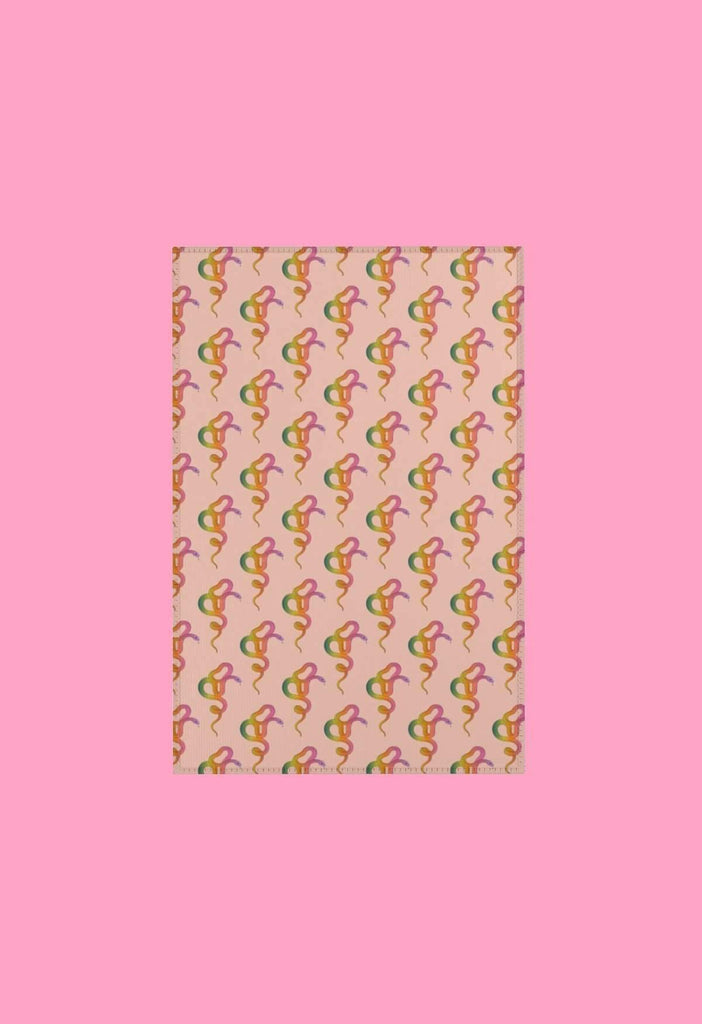 Peach Snake Print Rug - HAYLEY ELSAESSER 