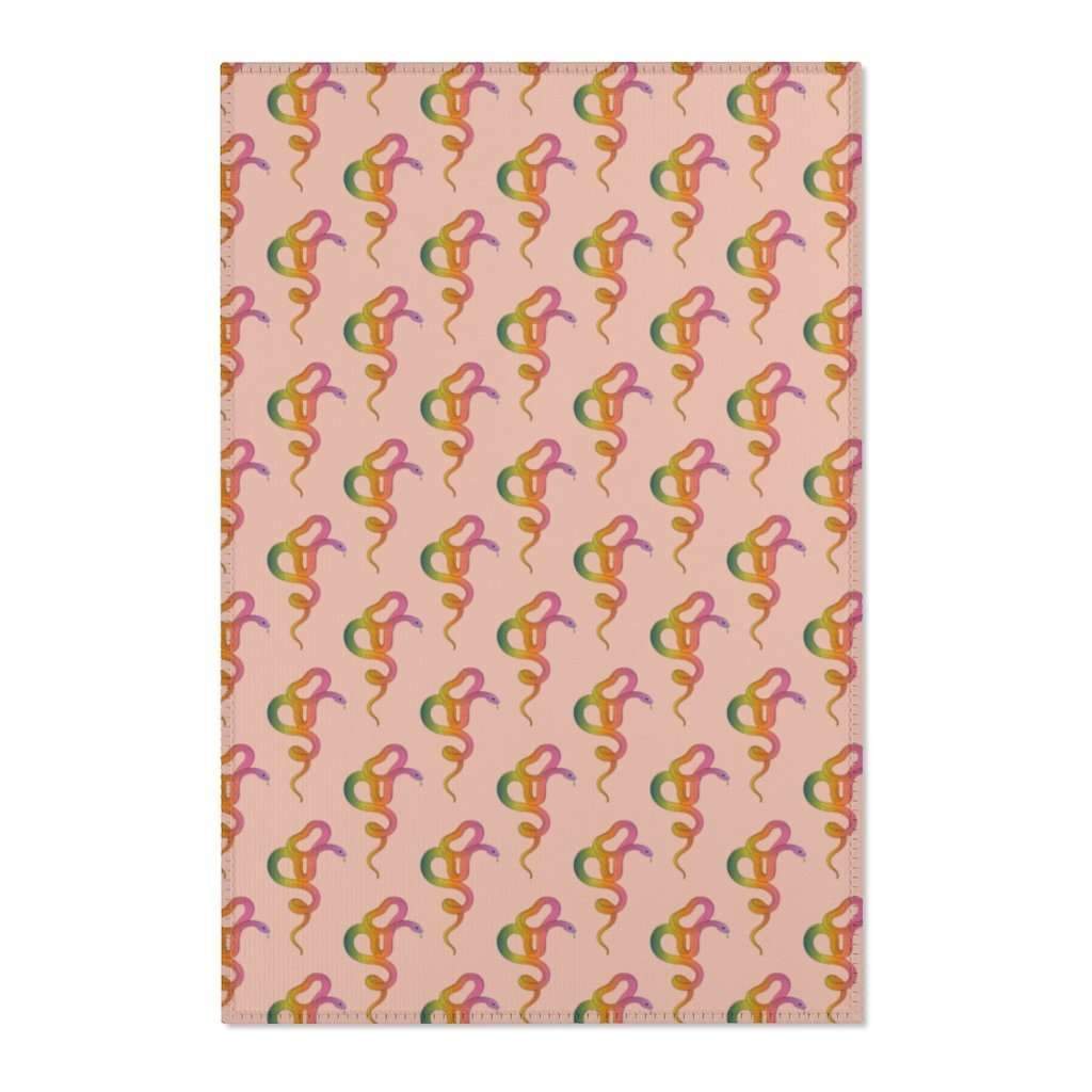 Peach Snake Print Rug - HAYLEY ELSAESSER 