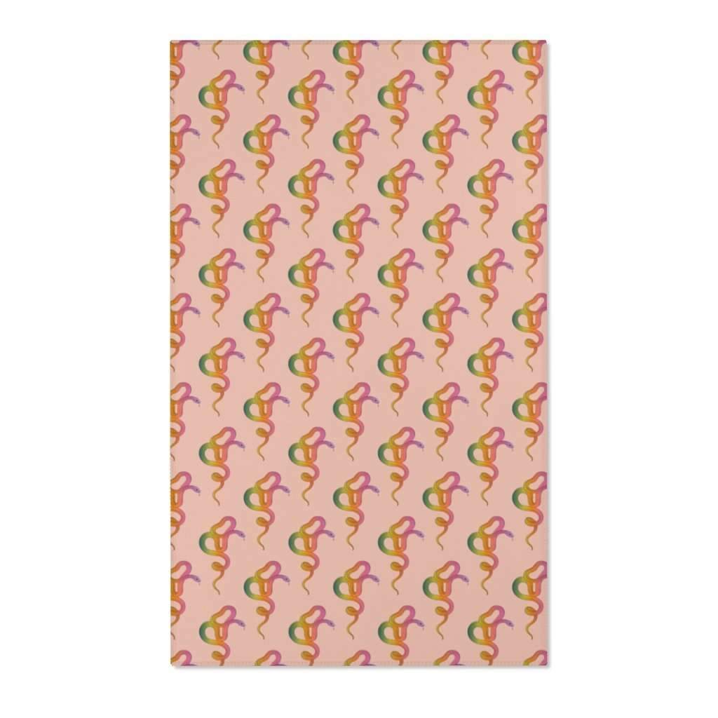 Peach Snake Print Rug - HAYLEY ELSAESSER 